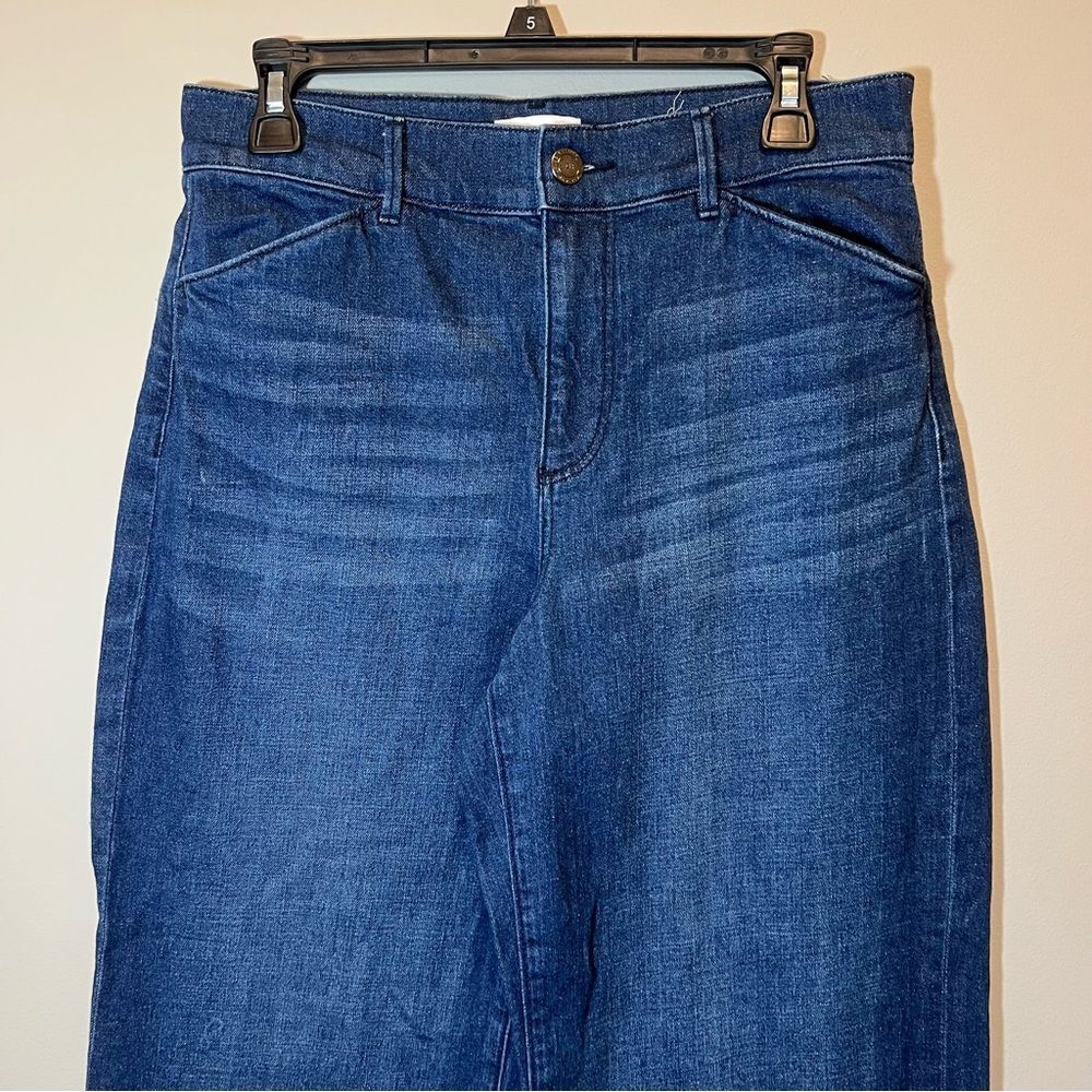 Loft Women’s High Rise Trousers Dark Wash Wide Leg Jeans 6 - Picture 2 of 11
